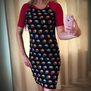 NWT LuLaRoe Julia Raglan Multicolor